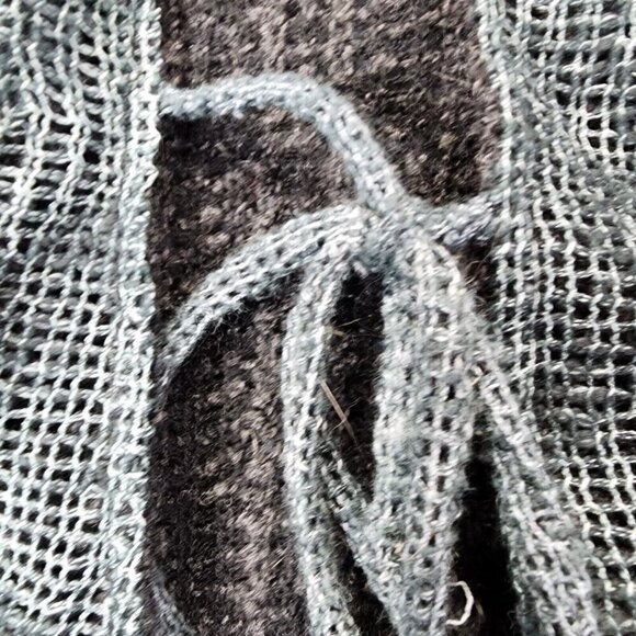 Vintage Art To Wear Cyberpunk Grunge Whimsygoth Knit Sweater Top Flower Gypsy - Picture 6 of 14